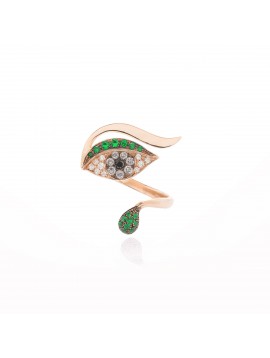 Anello Occhio Verde Luxe 