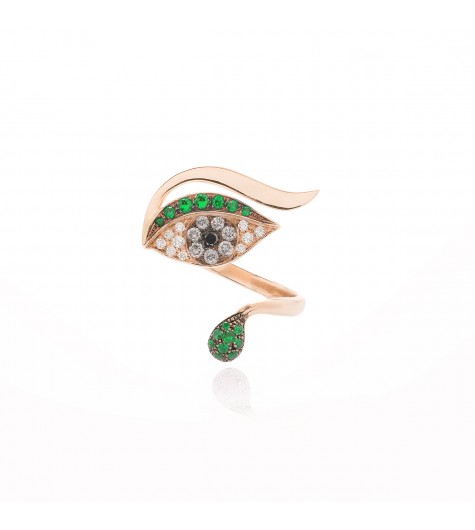 Anello Occhio Verde Luxe 