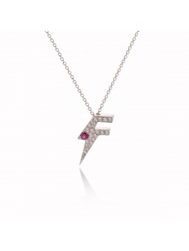 White Gold & Diamonds, Ruby Dj Flash Milano's Finest Luxe Necklace