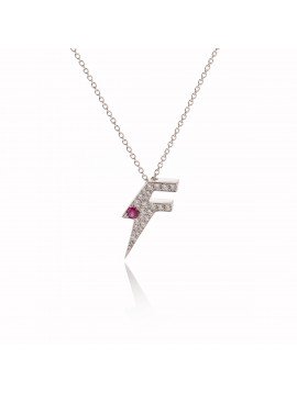 White Gold & Diamonds, Ruby Dj Flash Milano's Finest Luxe Necklace