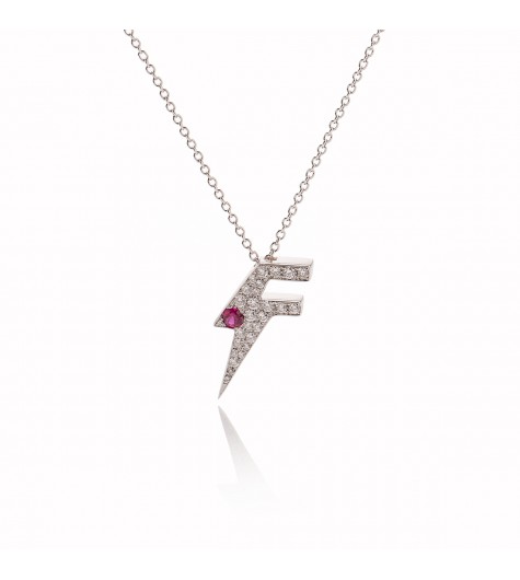 White Gold & Diamonds, Ruby Dj Flash Luxe Necklace