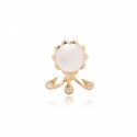 White Pearl & Drops Rose Gold Earring