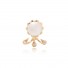 Orecchino in Oro Rosa Perla Bianca & Gocce