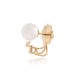 White Pearl & Drops Rose Gold Earring