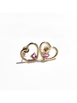 Rose Gold & Rose Sapphire Love Me Luxe Earrings