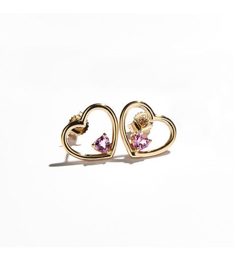 Rose Gold & Rose Sapphire Love Me Luxe Earring