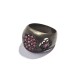 Black Silver & Rubies PavÃ© Chevalier Ring