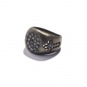 Black Silver & Black Diamonds Chevalier Ring