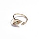 Rose Gold & Peridot and Citrine Quartz Eye Ring