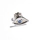 White Gold & Light Blue Sapphires Eye Earrings