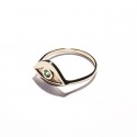 Rose Gold & Tsavorite Eye Ring