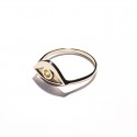 Rose Gold & Citrine Quartz Eye Ring
