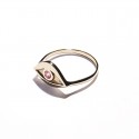 Rose Gold & Pink Tourmaline Eye Ring