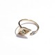 Rose Gold & Tsavorite and Aquamarine Eye Ring