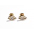 Rose Gold & Aquamarine Eye Earrings