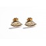 Rose Gold & Citrine Quartz Eye Earrings