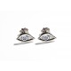 White Gold & Light Blue Sapphires Eye Earrings