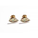 Rose Gold & Tsavorite Eye Earrings